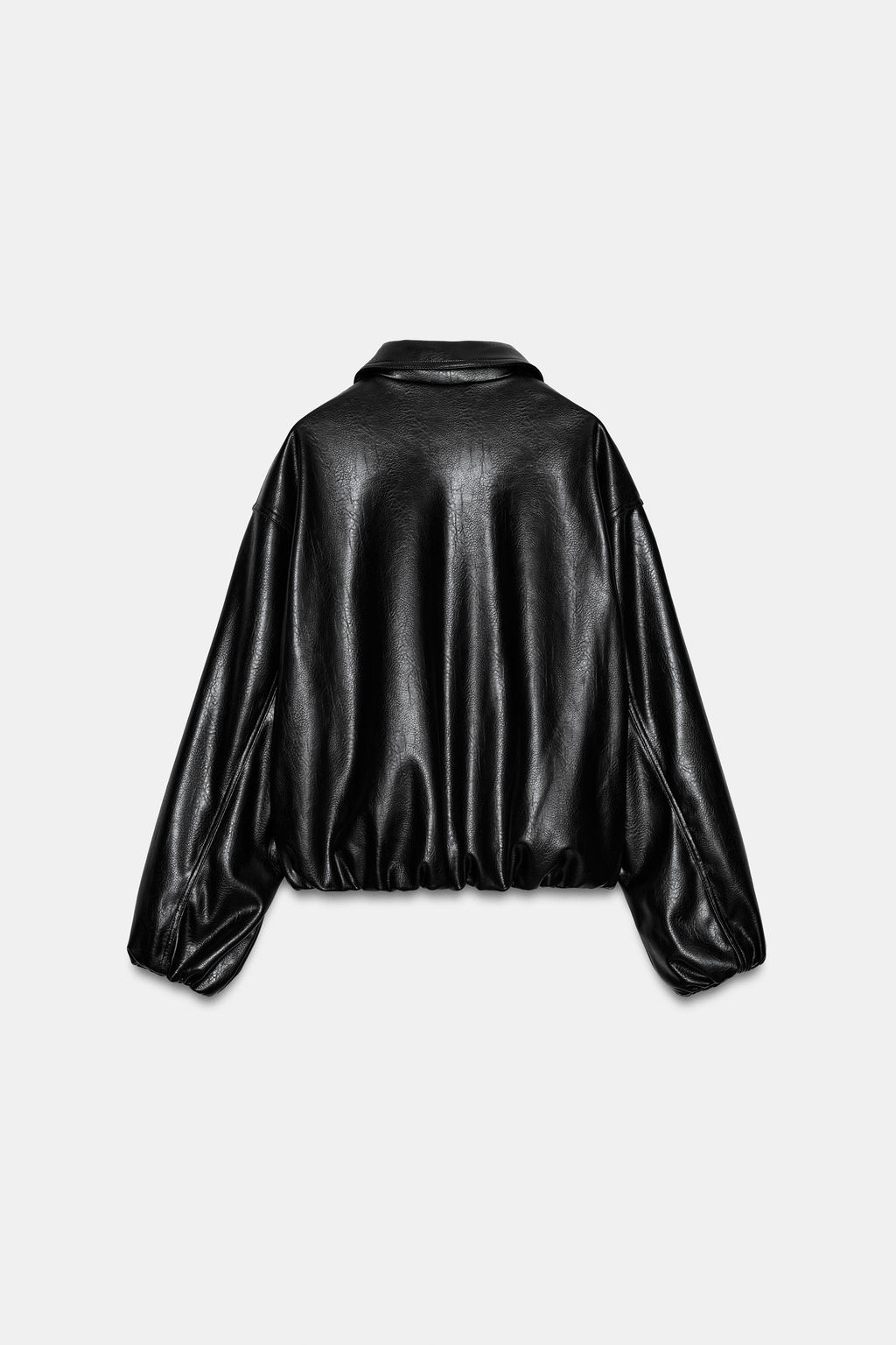 LEATHER EFFECT BOMBER JACKET - Zara фото 6