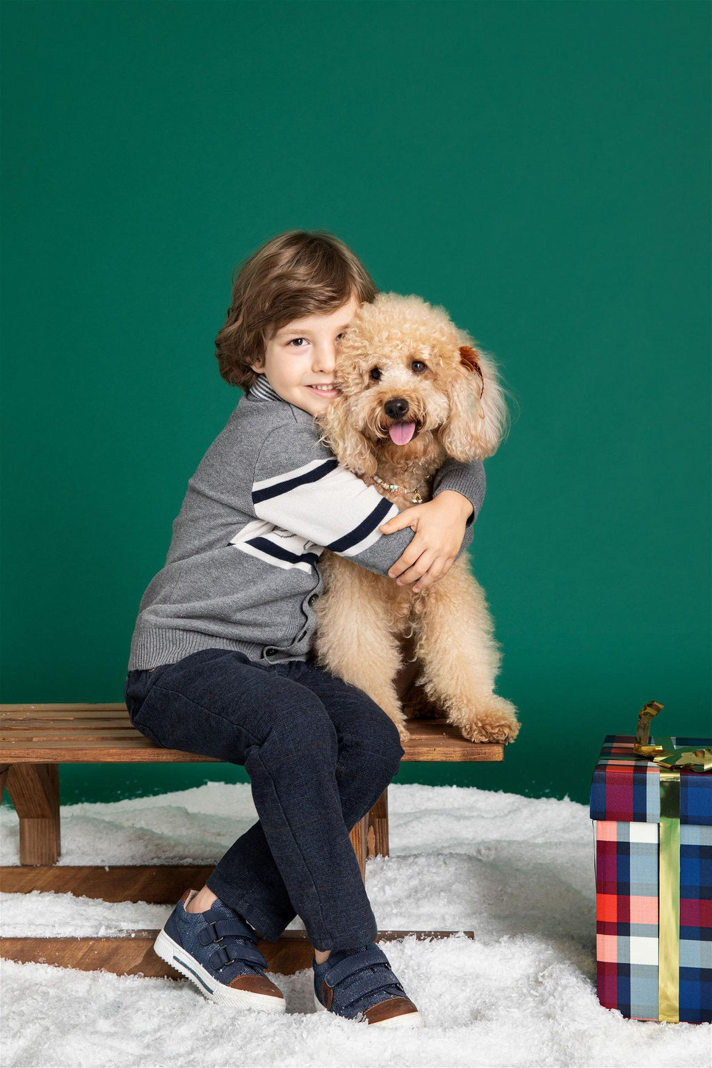 Серый кардиган из меланжевого трикотажа для мальчика - U.s. polo assn фото 5