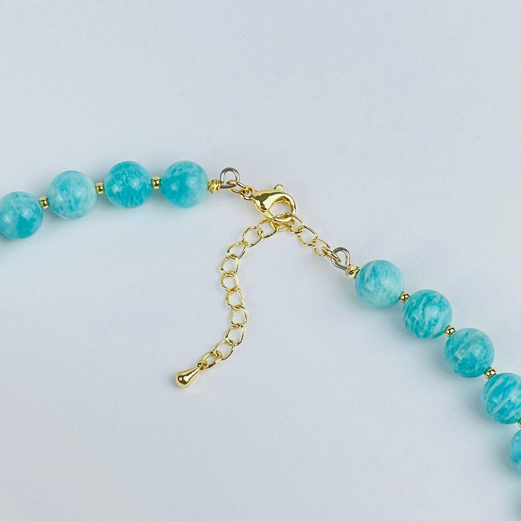 Колье из Амазонита и Лазурита - Радуга самоцветов фото 3