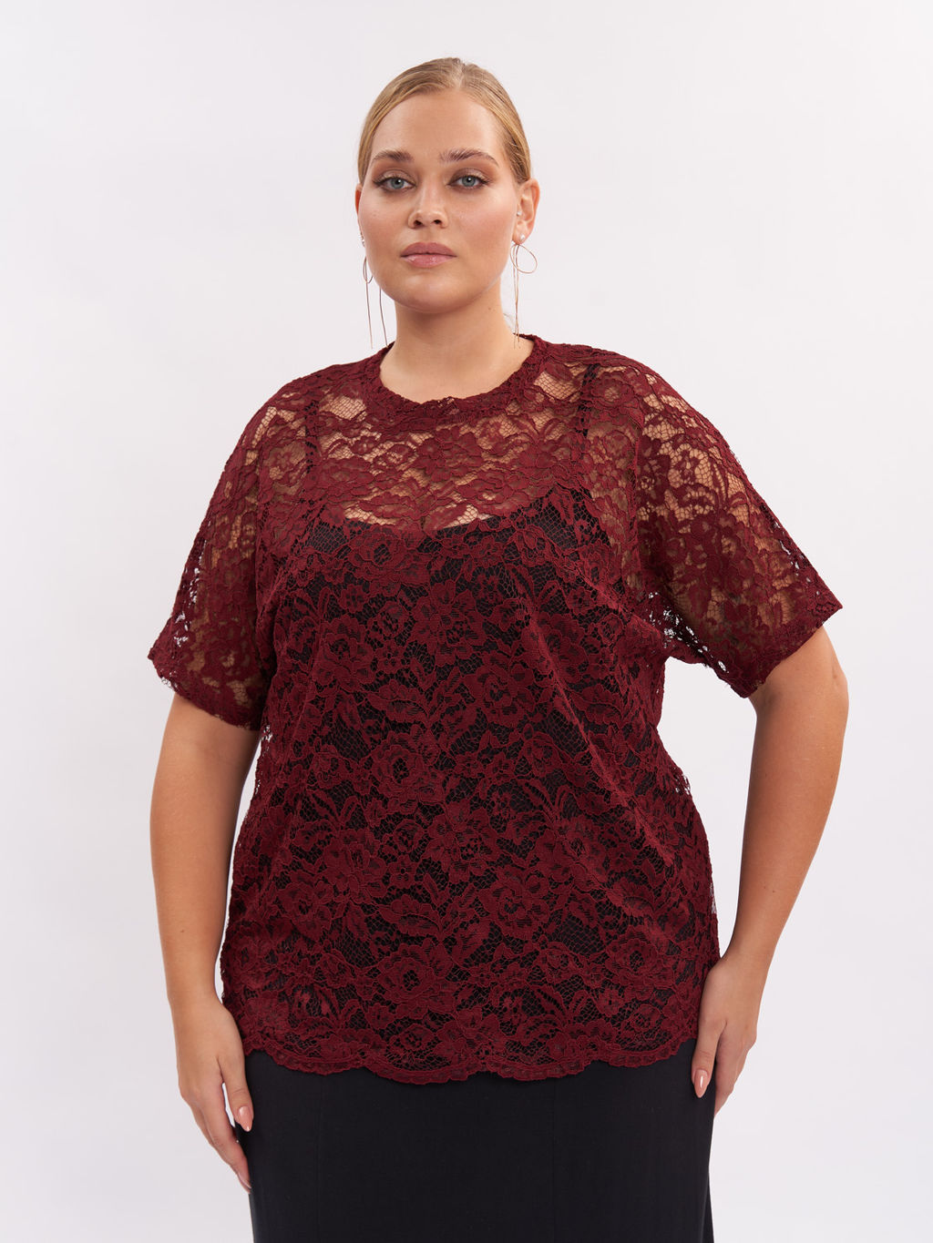 Блузка из гипюра BL42809RED28