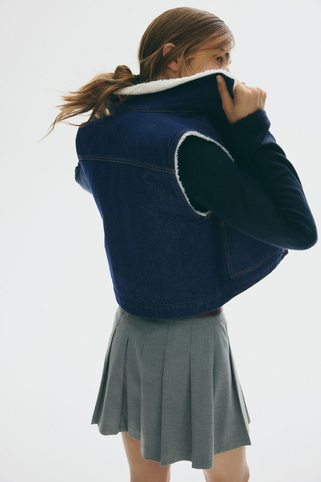 Chaleco denim de doble faz - H&m фото 7