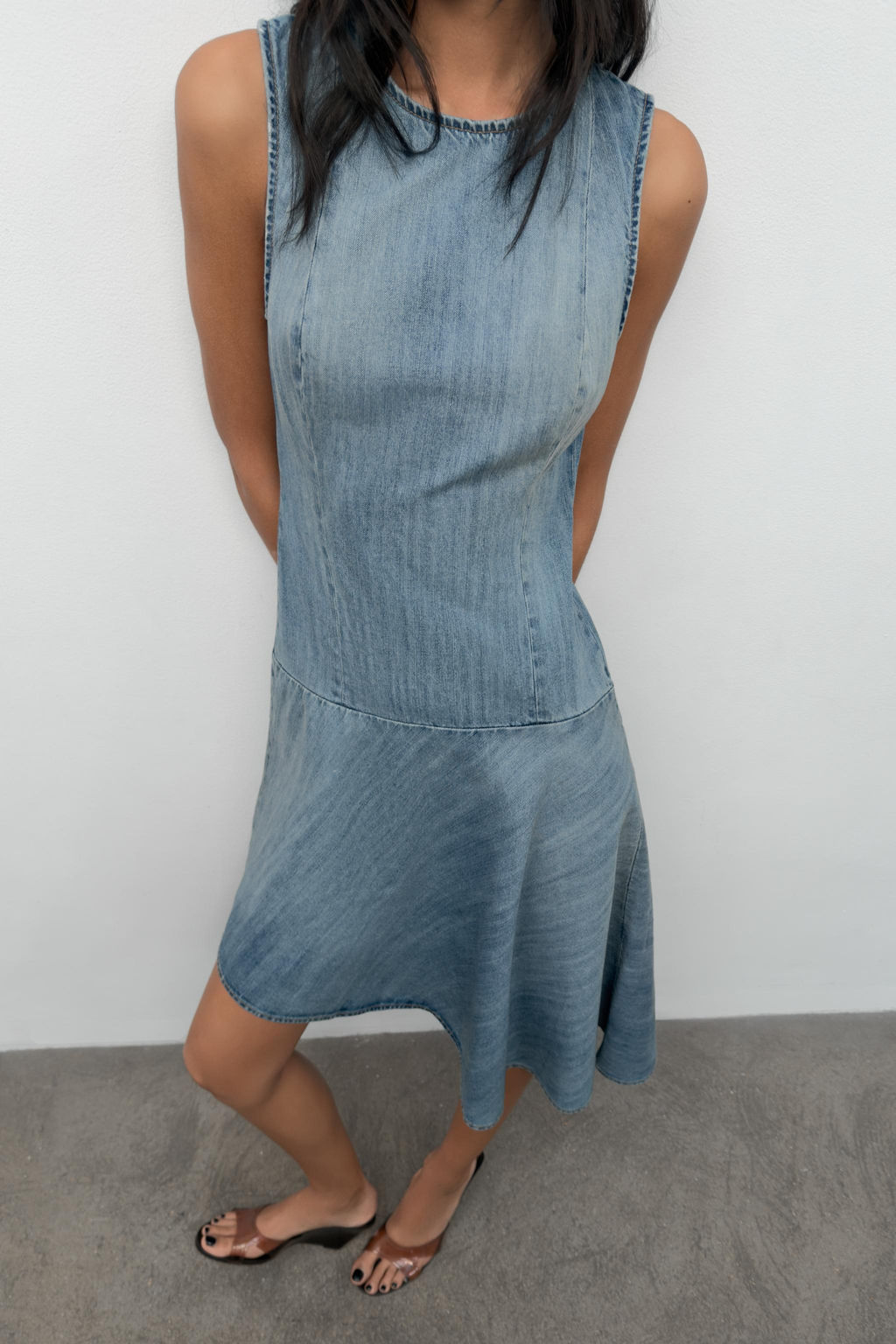 VESTIDO DENIM TRF ASIM?TRICO / Azul - Zara фото 2