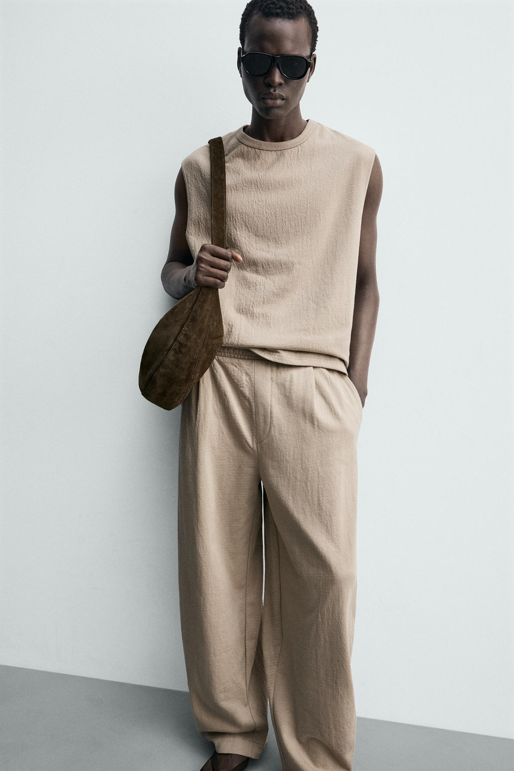 PANTAL?N REGULAR FIT T?CNICO / Gris - Zara фото 5