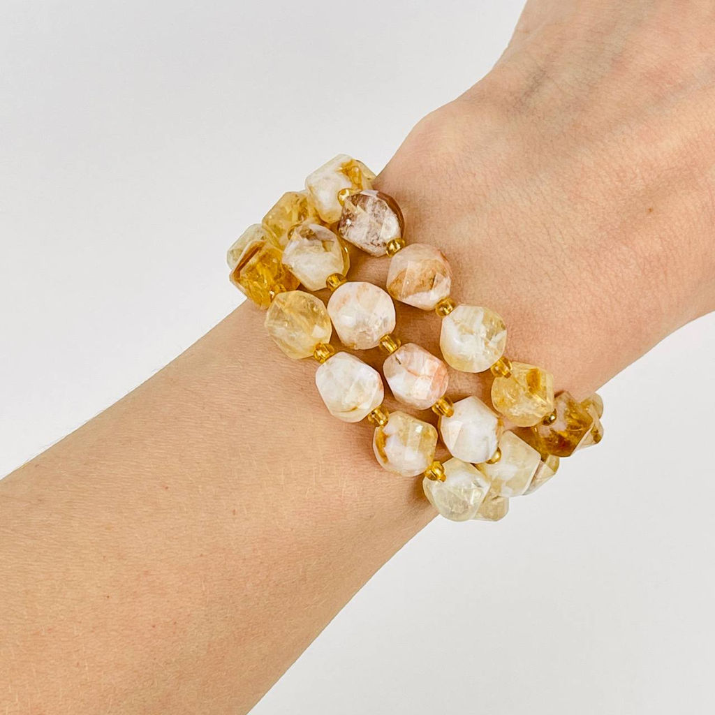 Бусины для украшений из Цитрина (32 бусины) 38 см