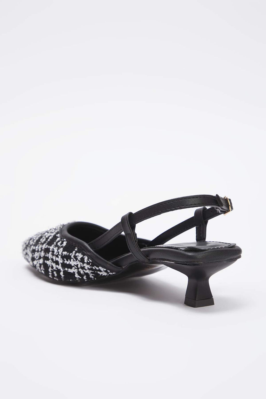 Siyah Tuvit Arkas? Ac?k Kad?n Kitten Topuklu Ayakkab? TAKAW25TO00039 - Trendyolmilla фото 4