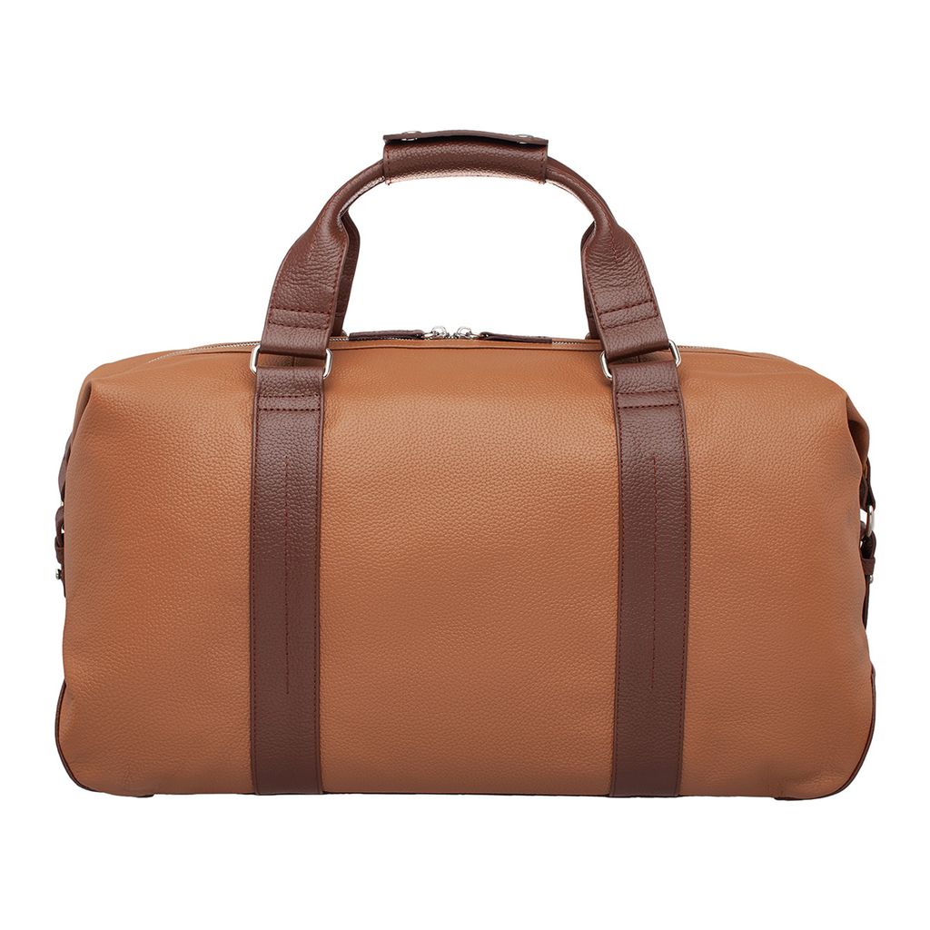 Кожаная дорожно-спортивная сумка Woodstock Camel/Coffee - Lakestone фото 4