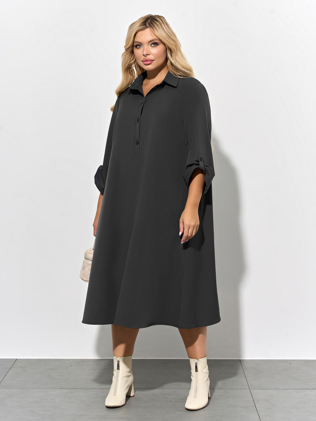 Платье 0258-1с глубокий черный - Dora фото 4