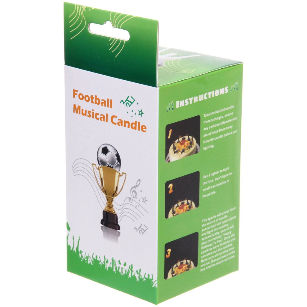 Цена за 2 шт. Свеча для торта раскрывающийся цветок "Мяч" (5 свечей), Синий