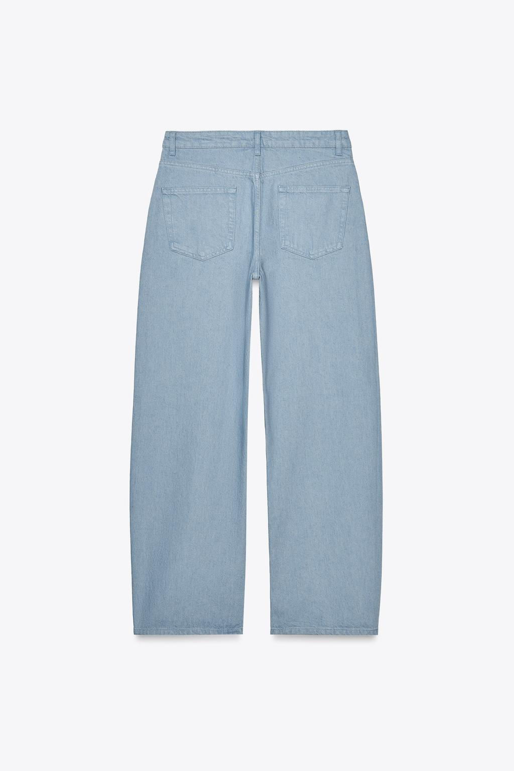 ZW COLLECTION TAPERED MID-WAIST JEANS - Zara фото 6