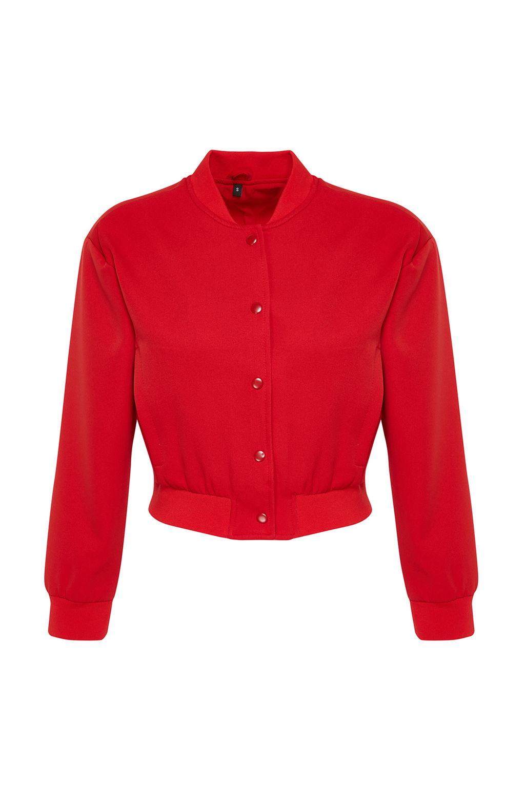 TRENDYOLMILLA Ekru Crop Ince Bomber Mont TWOSS24MO00032 фото 7