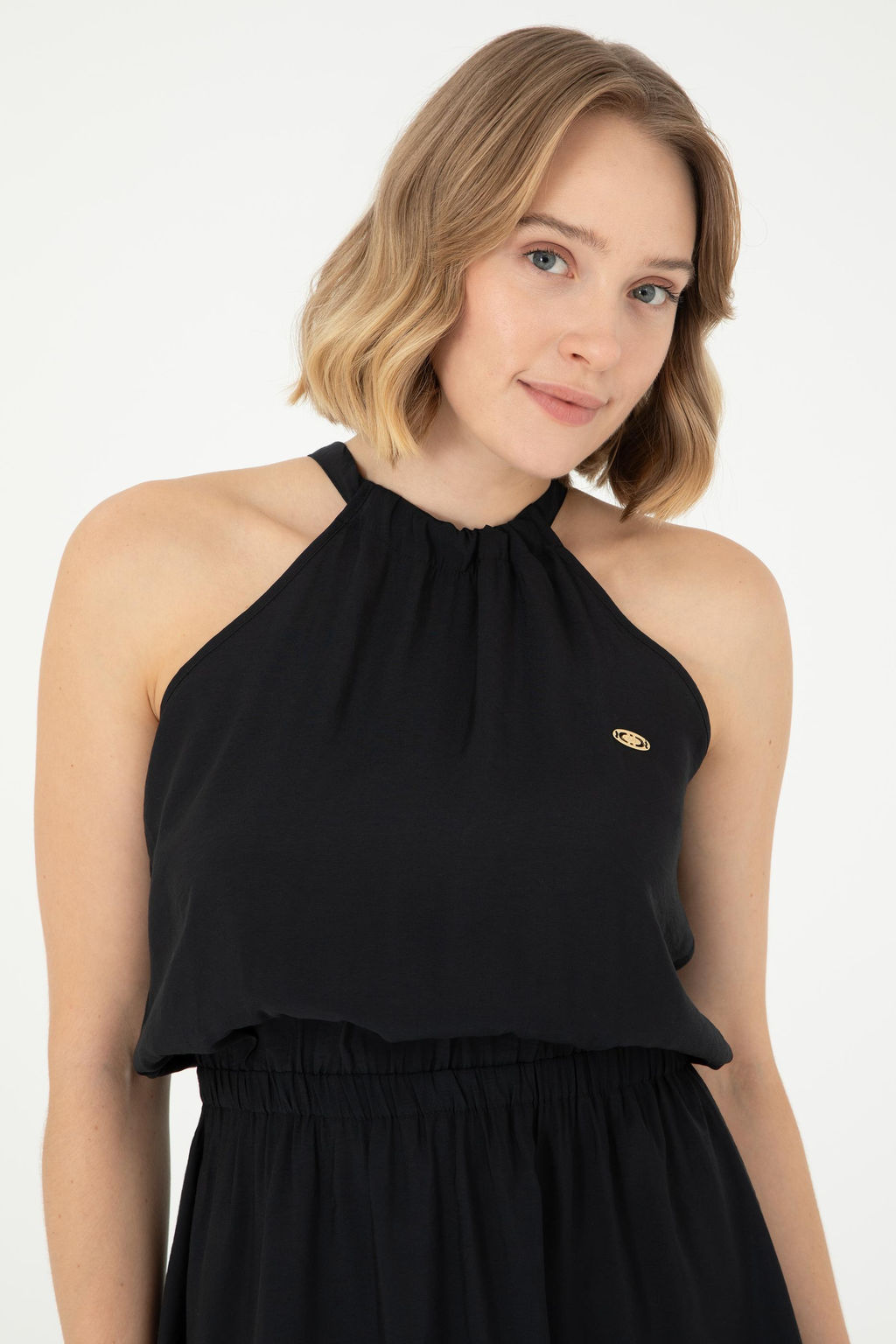 Женское черное тканое платье - U.s. polo assn фото 2