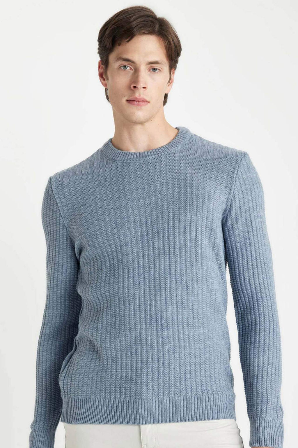 Standart Fit Normal Kesim Bisiklet Yaka Jakarl? Triko Kazak - Defacto фото 7