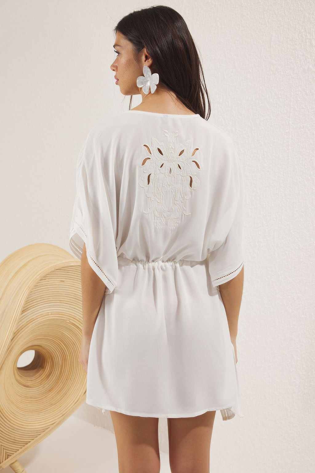 Haki Mini Dokuma Nak?sl? Plaj Kimono&Kaftan TBESS25KM00013 - Trendyolmilla фото 11