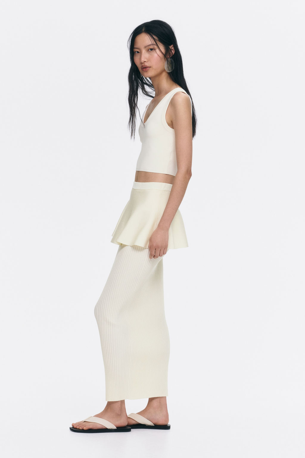 Falda de punto efecto layering - H&m фото 3