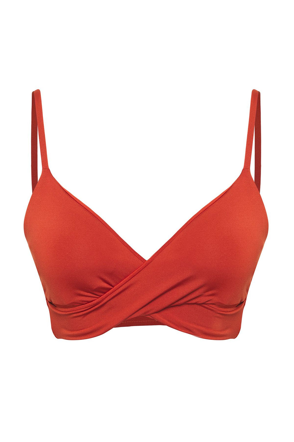 TRENDYOLMILLA Kiremit Ucgen Drape Detayl? Bikini Ustu TBESS25BU00049  фото 5