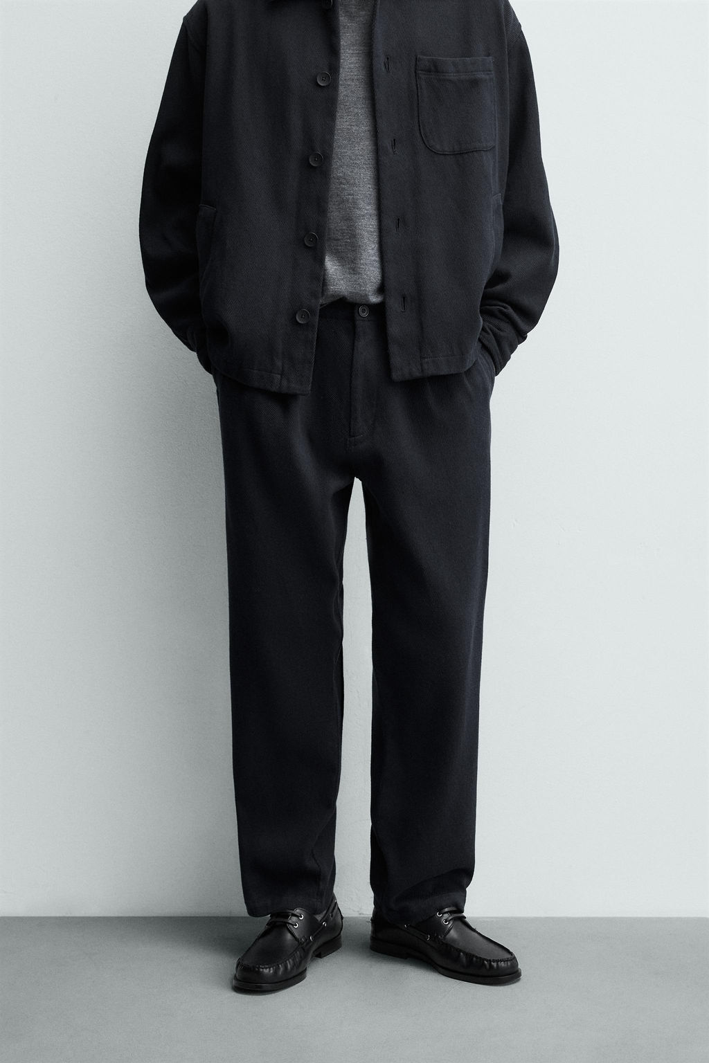 REGULAR FIT TWILL TROUSERS - Zara фото 2