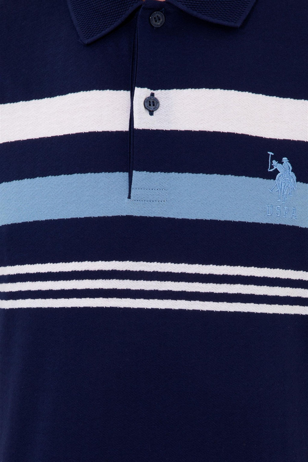 Мужская темно-синяя футболка с воротником-поло Неожиданная скидка в корзине - U.s. polo assn фото 6