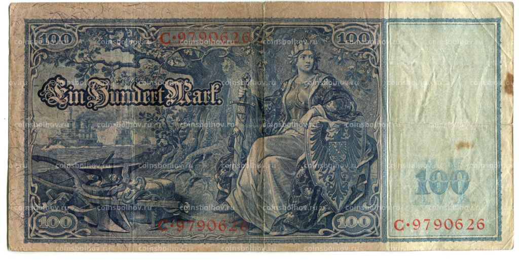 Банкнота 100 марок 1910 года Германия