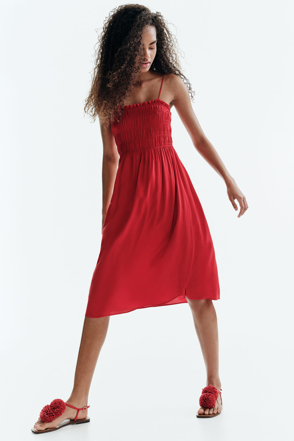 Smocked strappy dress - H&m фото 8