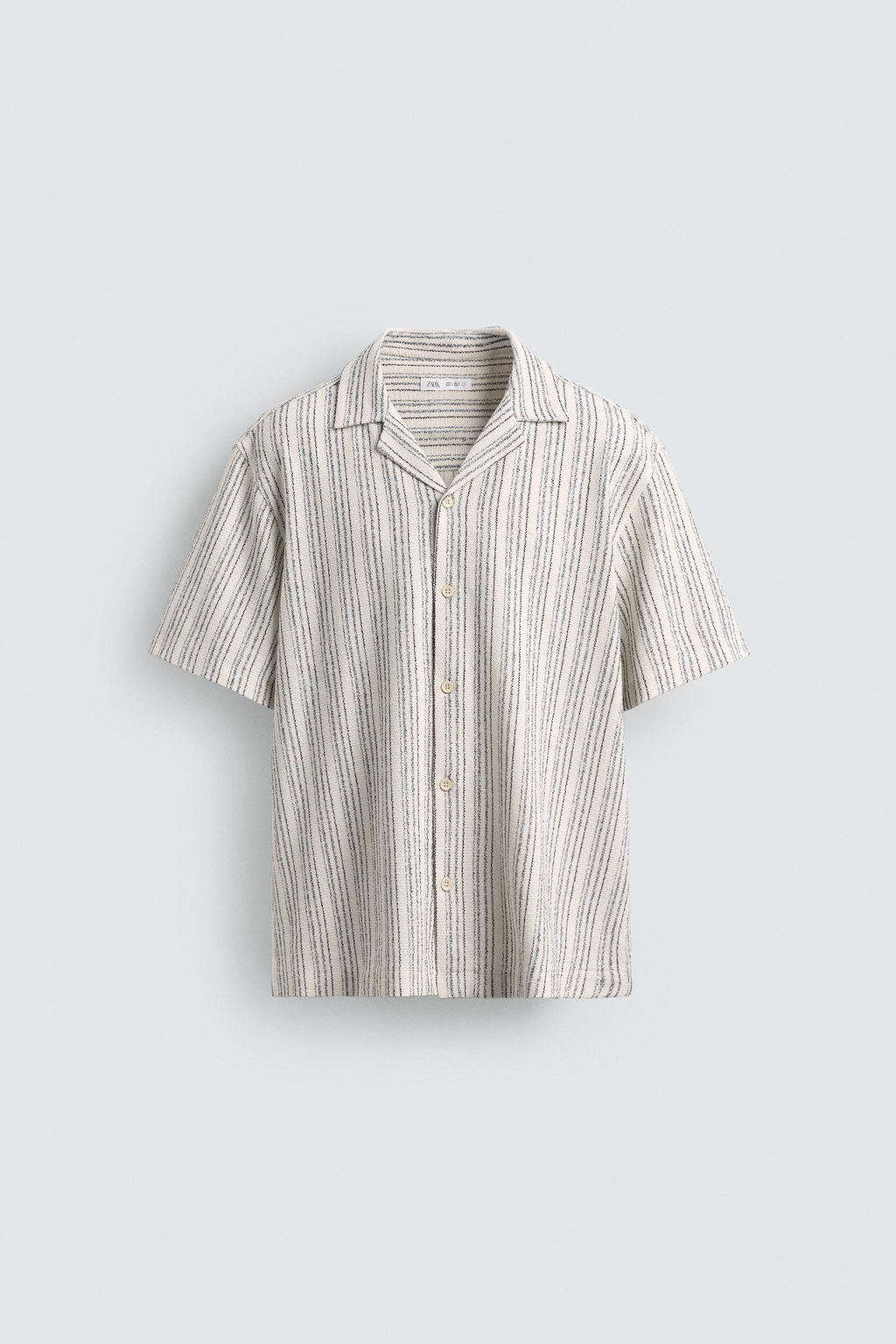 CAMISA ESTRUCTURA TEXTURA / Crudo / Azul - Zara фото 7