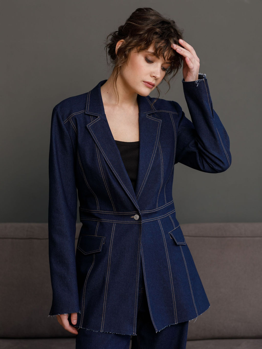 Жакет из джинсы