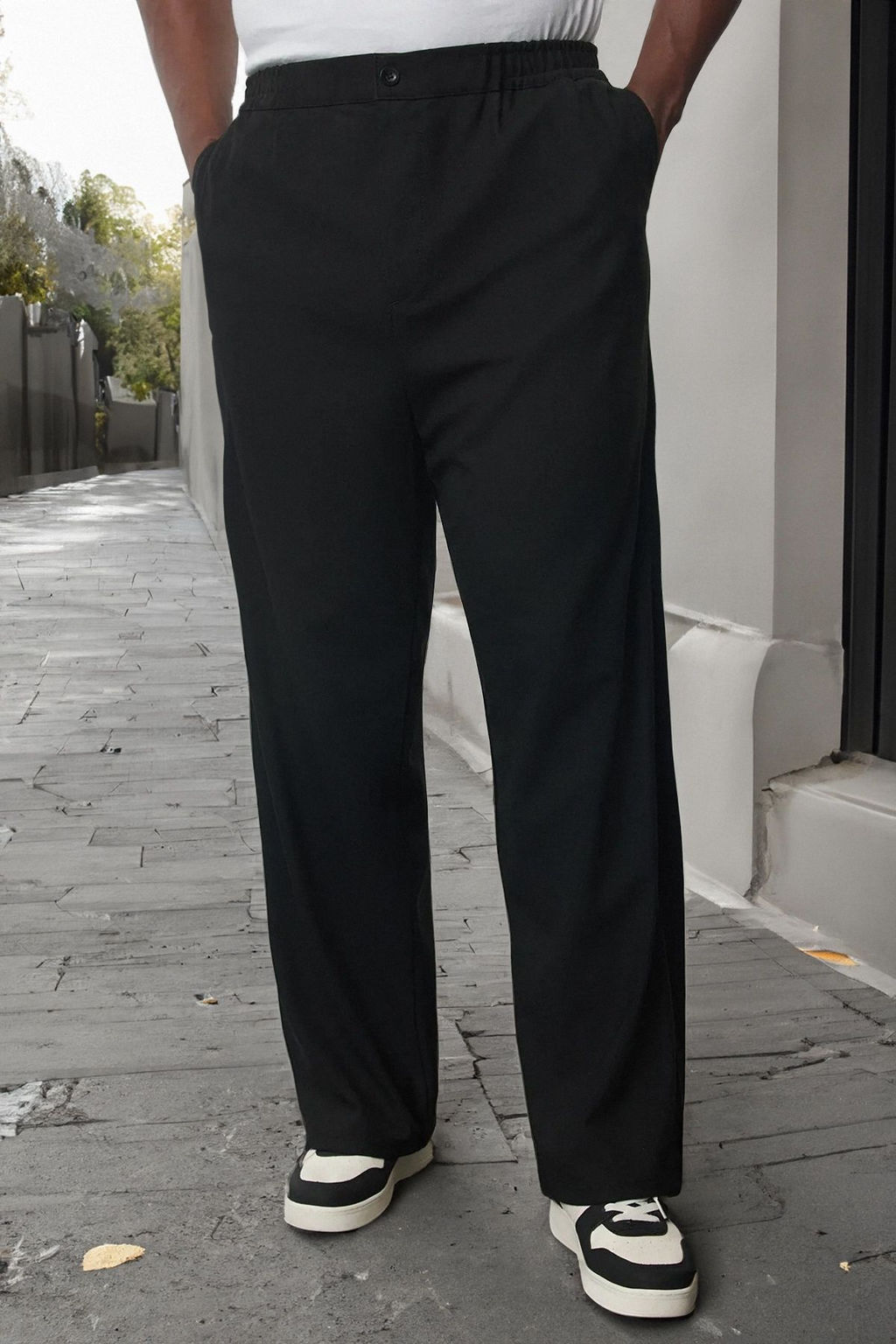 TRENDYOL MAN Buyuk Beden Straith Fit Rahat Orme Pantolon TMNSS25AR00003