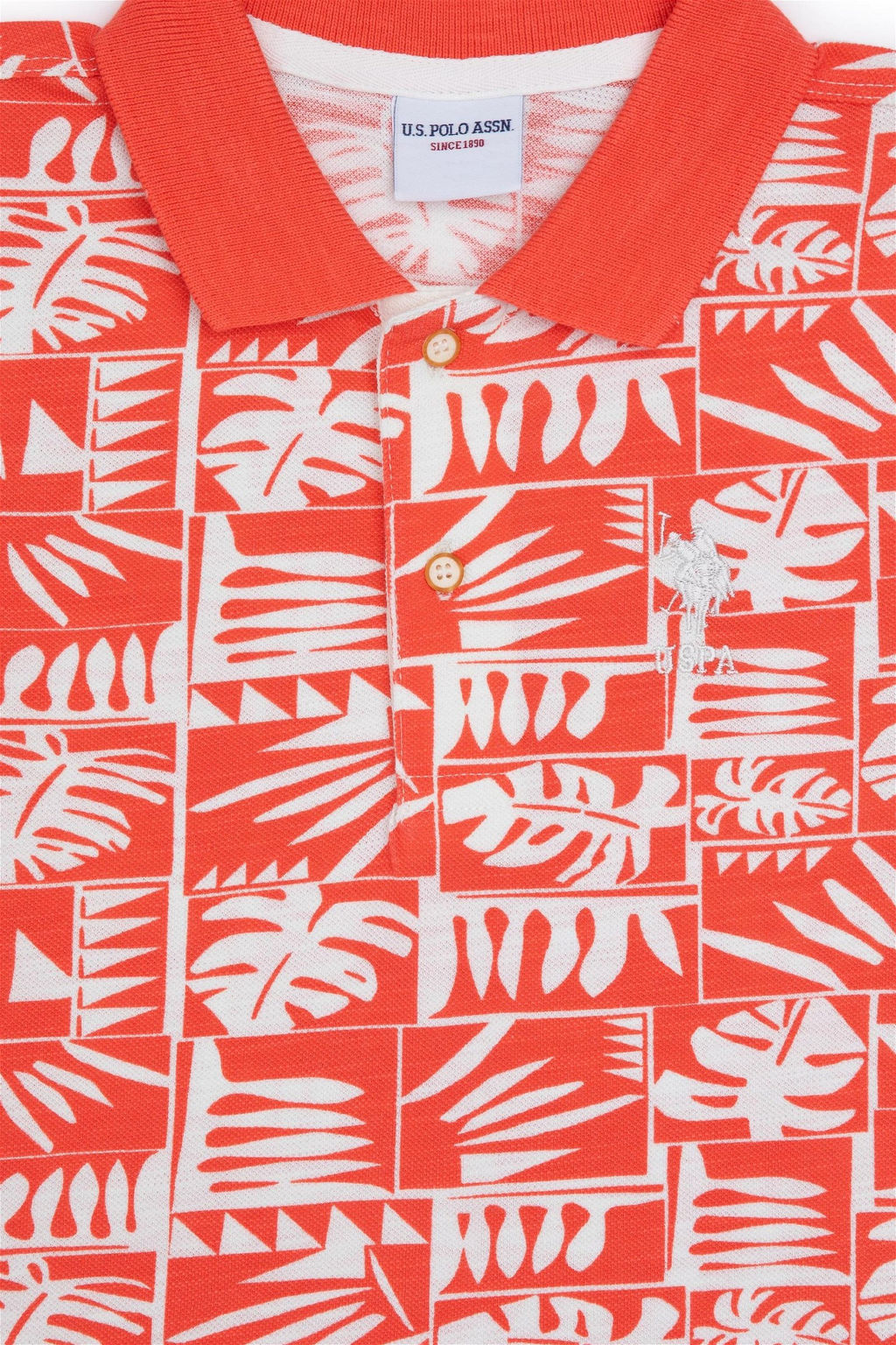 U. S. Polo Assn / Футболка с воротником-поло для мальчиков с цветком граната - U.s. polo assn фото 3