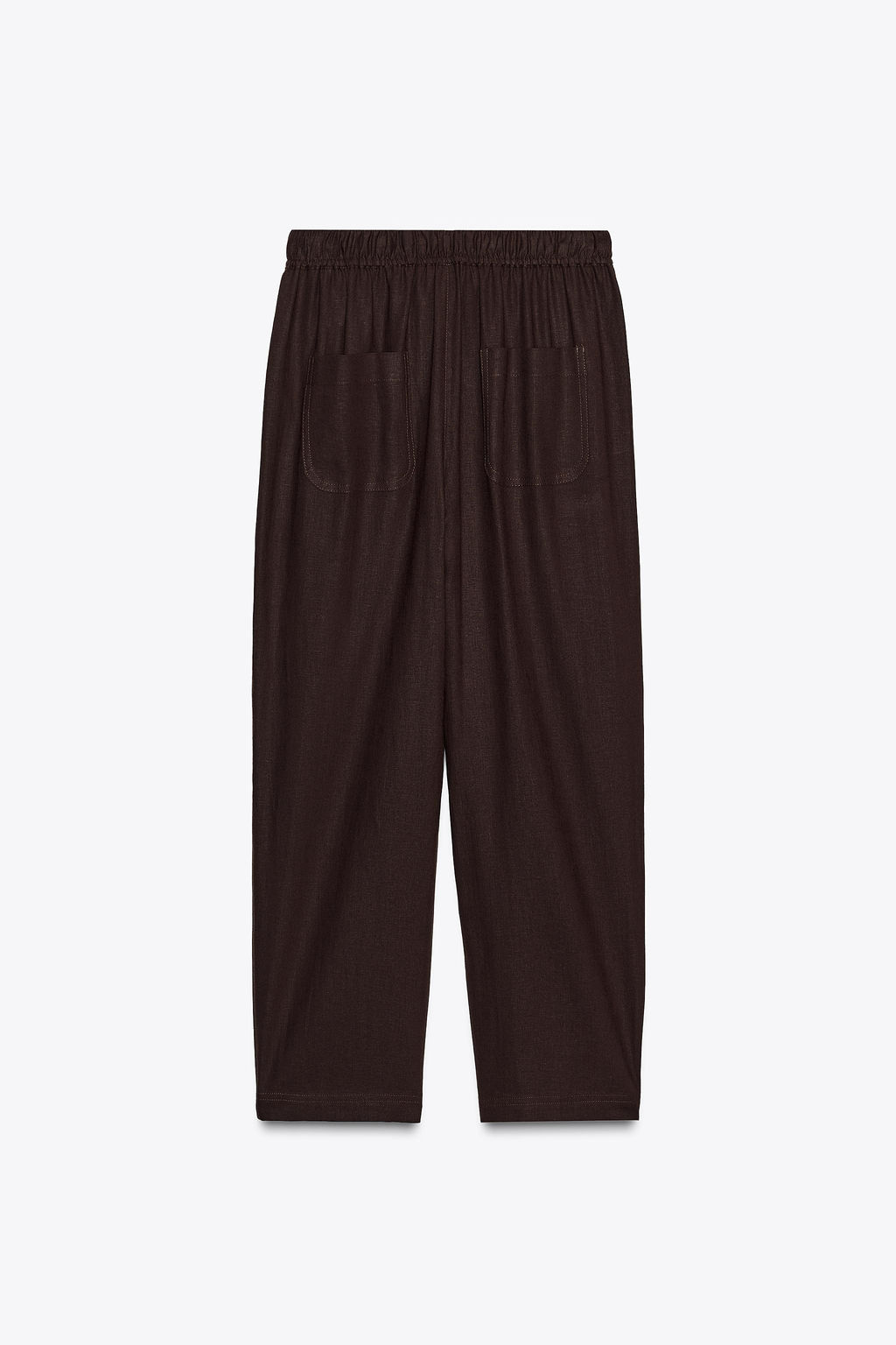 LINEN BLEND TROUSERS WITH BEADED DRAWSTRING - Zara фото 7