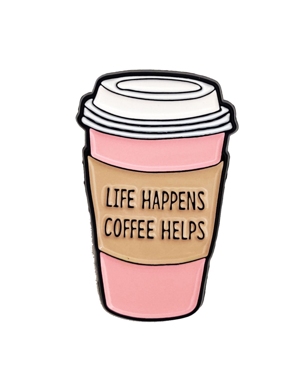 Металлический значок Coffee Helps