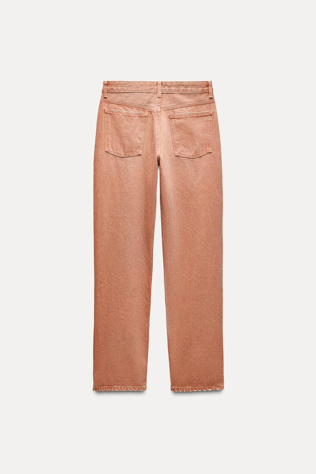 ZW COLLECTION STRAIGHT-LEG MID-RISE JEANS - Zara фото 9