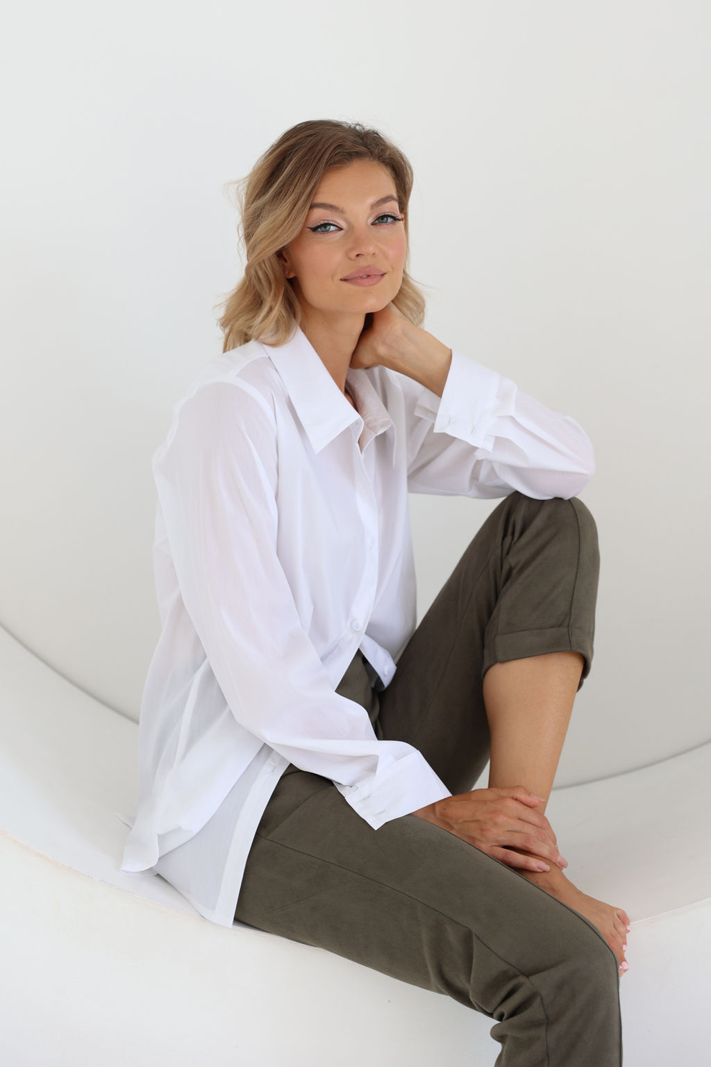 Рубашка с пуговицами по спинке - Looklikecat фото 2