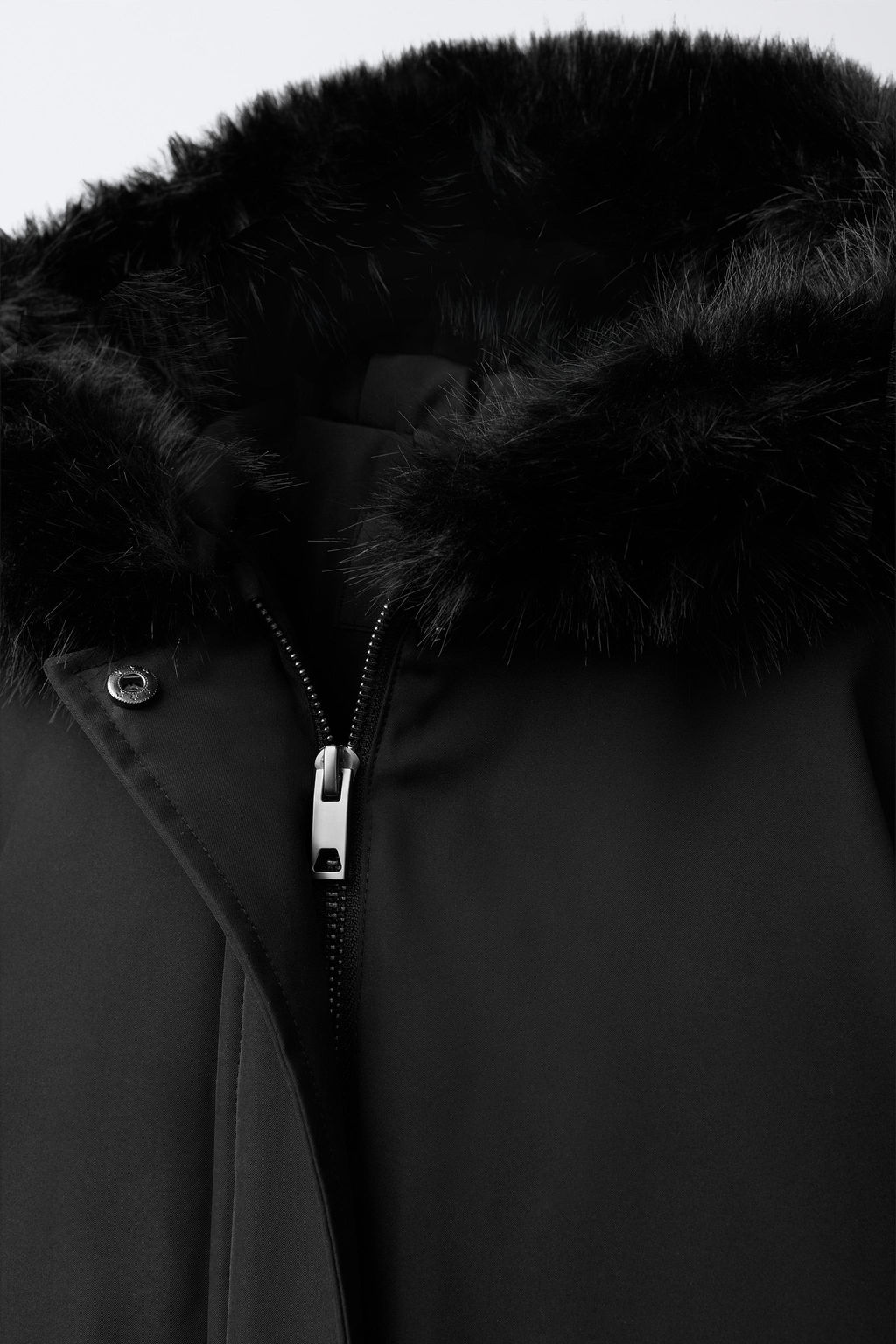 FAUX FUR HOODED PARKA - Zara фото 5