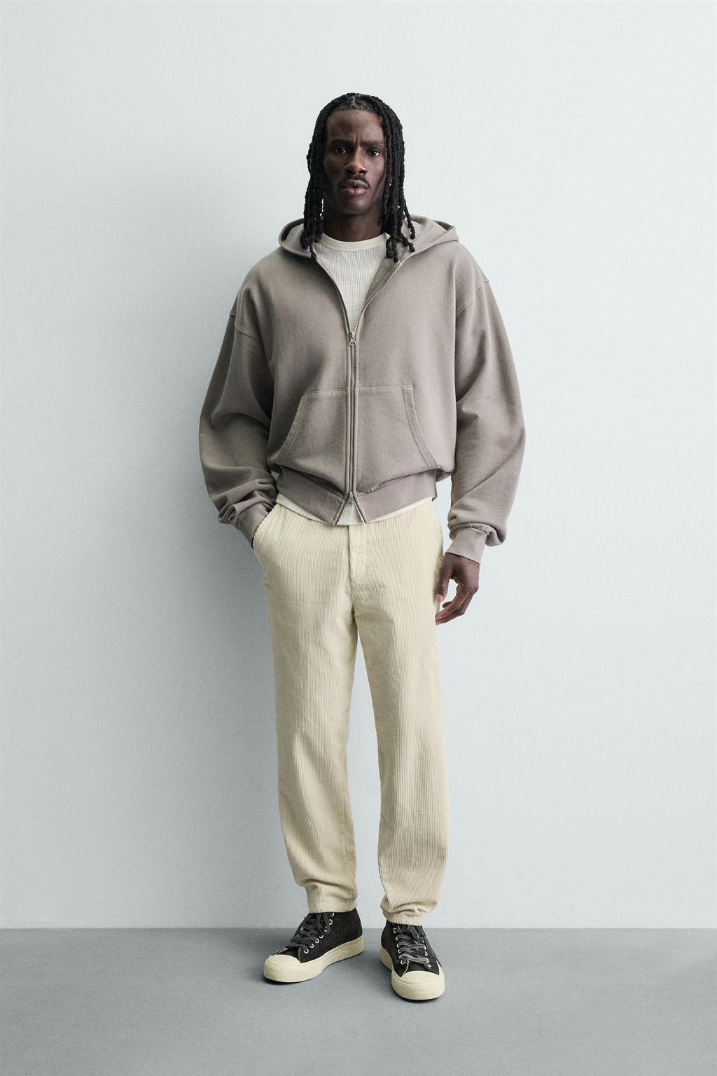 CARROT FIT CORDUROY TROUSERS - Zara фото 11