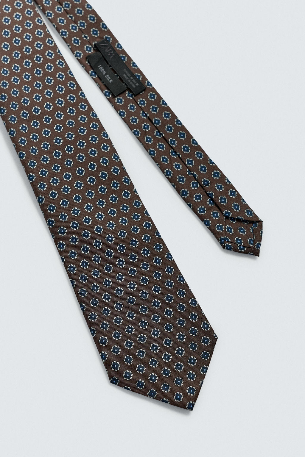 CORBATA JACQUARD GEOM?TRICO 100% SEDA / Marr?n - Zara фото 5
