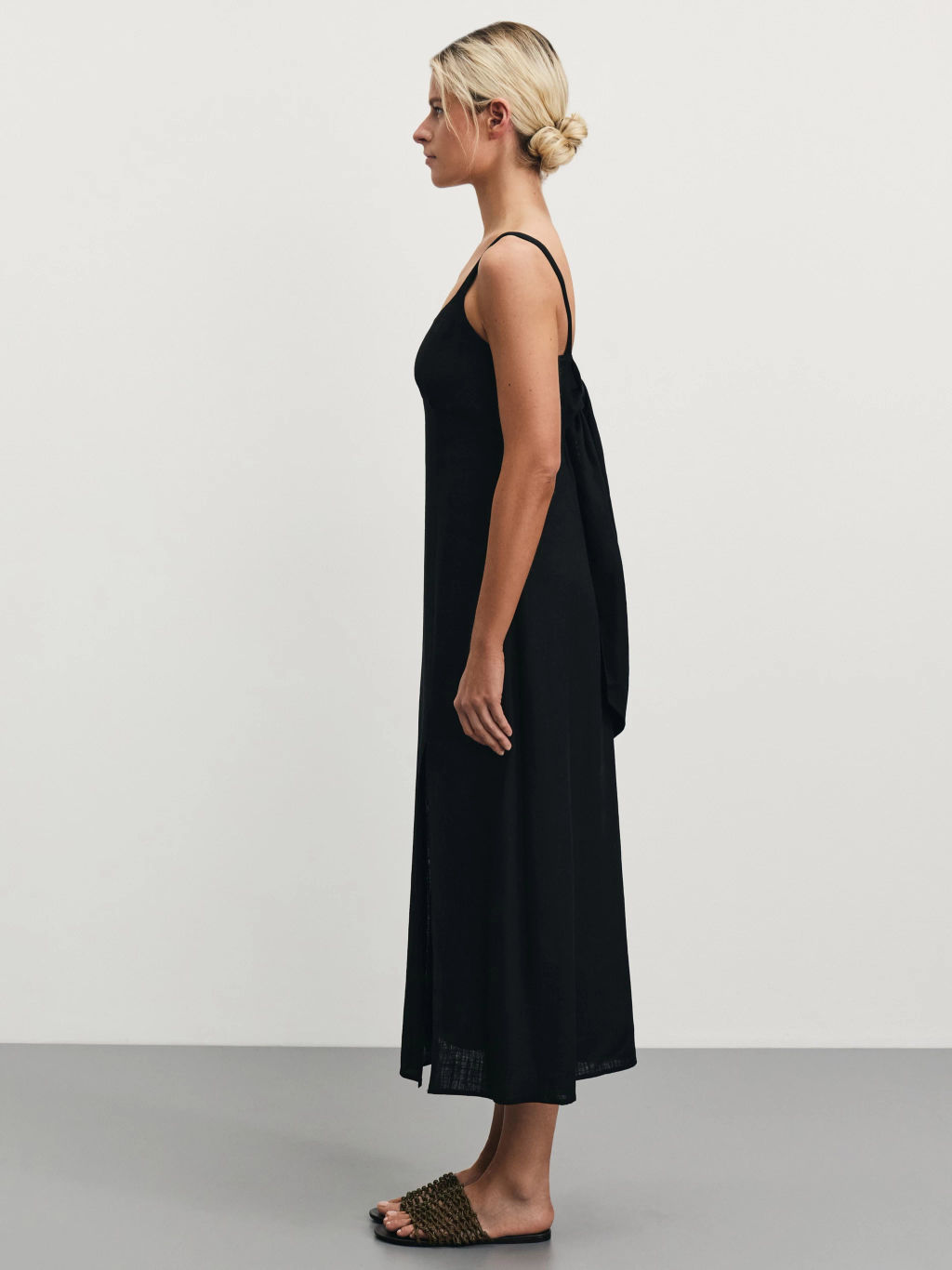 Сарафан из вискозы и льна прилегающего кроя / Zarina  фото 4