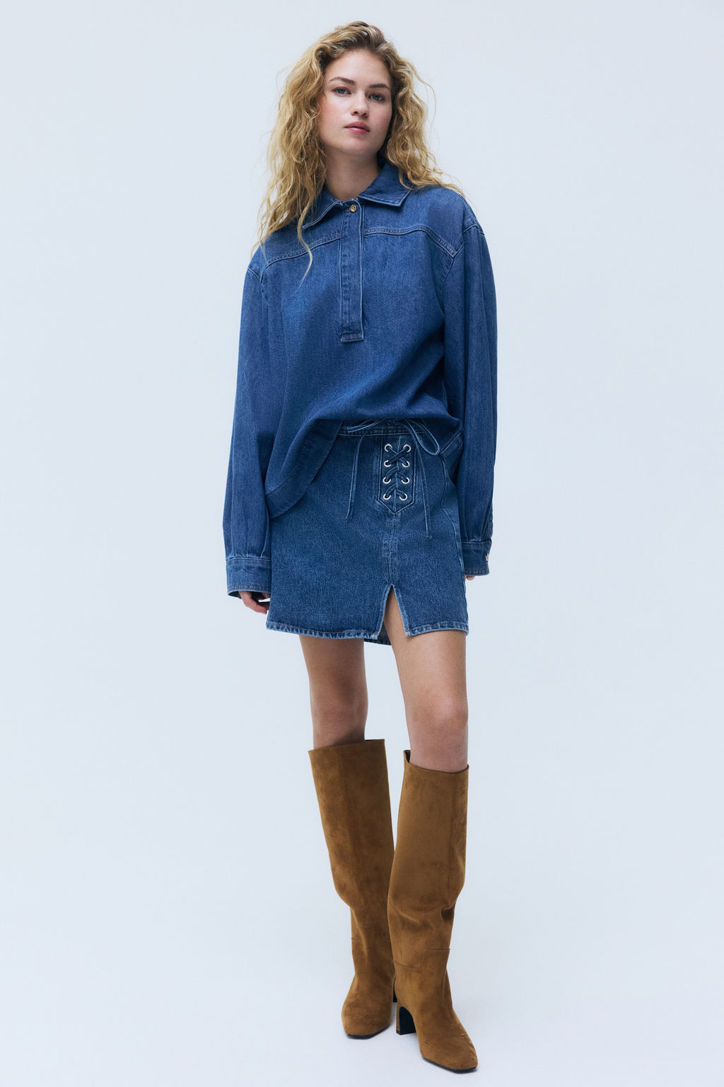 Camisa popover en denim - H&m фото 7