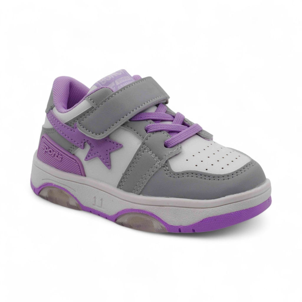 Кроссовки летние В791-23 серо фиолетовые