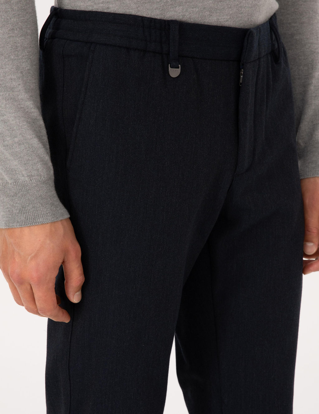 Lacivert Slim Fit Flanel Dokulu Kuma_ Pantolon - Pierre cardin фото 11