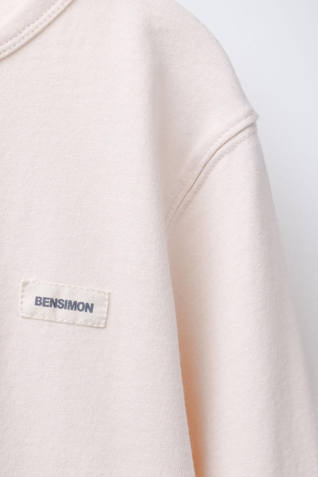 PLAIN T-SHIRT WITH LABEL BENSIMON X ZARA  фото 3
