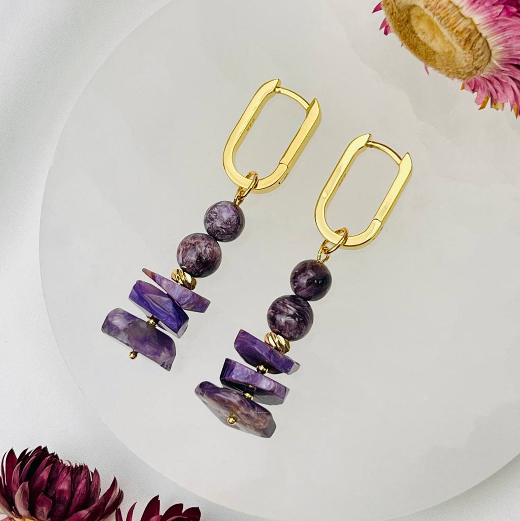 Серьги из Чароита