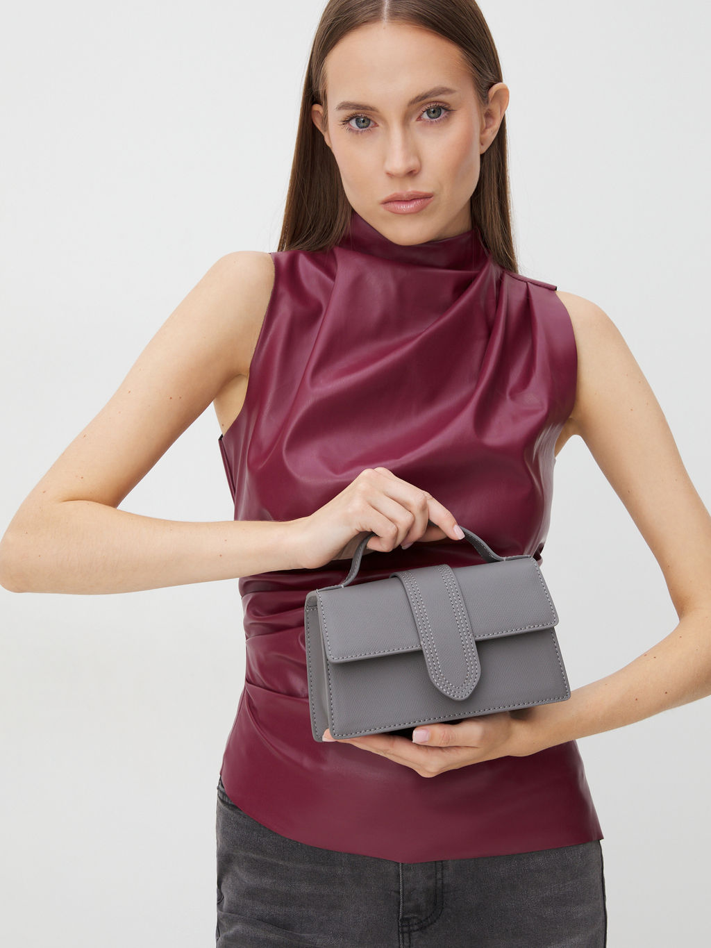 Женская сумка с ручками TENDANCE Артикул 4248249, серый  фото 7