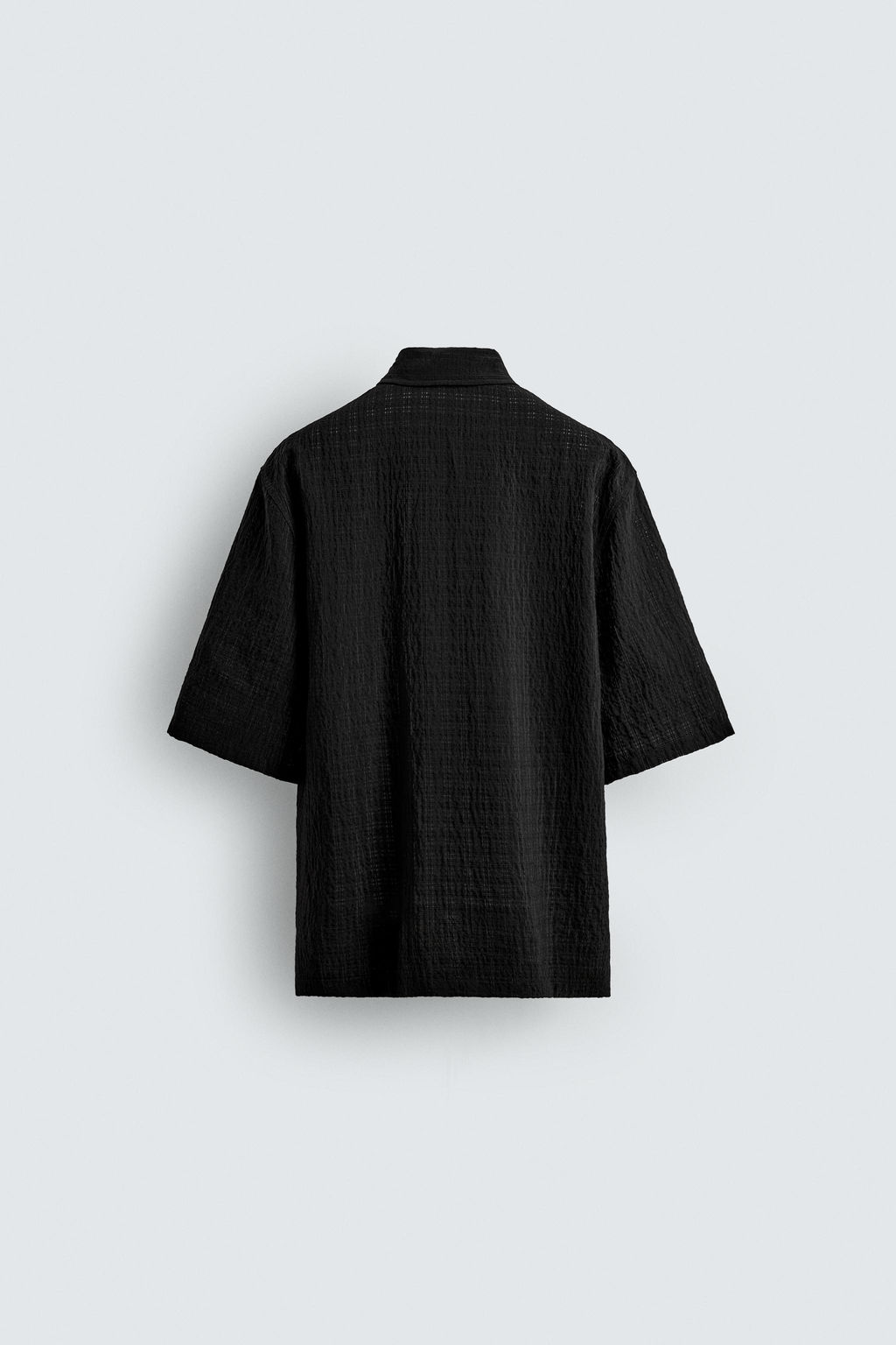 CAMISA RELAXED FIT JACQUARD CUADROS / Negro - Zara фото 7