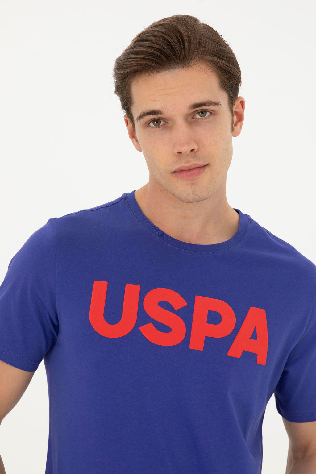 Мужская синяя базовая футболка - U.s. polo assn фото 2