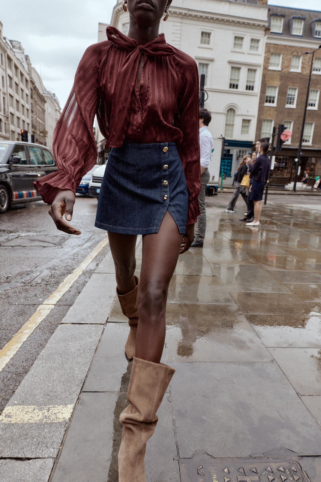 BUTTON-DETAIL WRAP SKORT - Zara фото 2