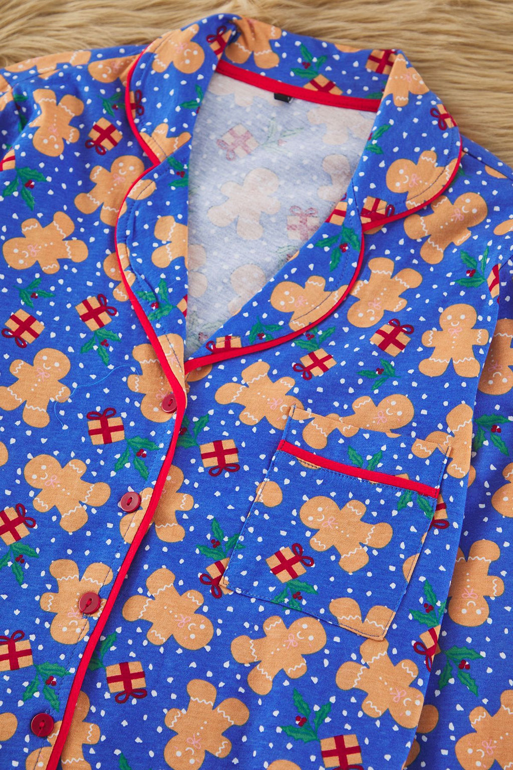 Trendyolmilla Mavi %100 Pamuklu Y?lbas? Temal? Orme Pijama Tak?m? THMAW22PT1204  фото 2