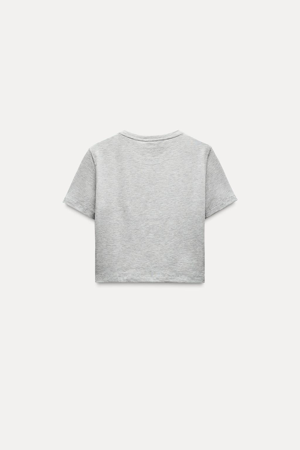 CROPPED STRETCH T-SHIRT - Zara фото 17