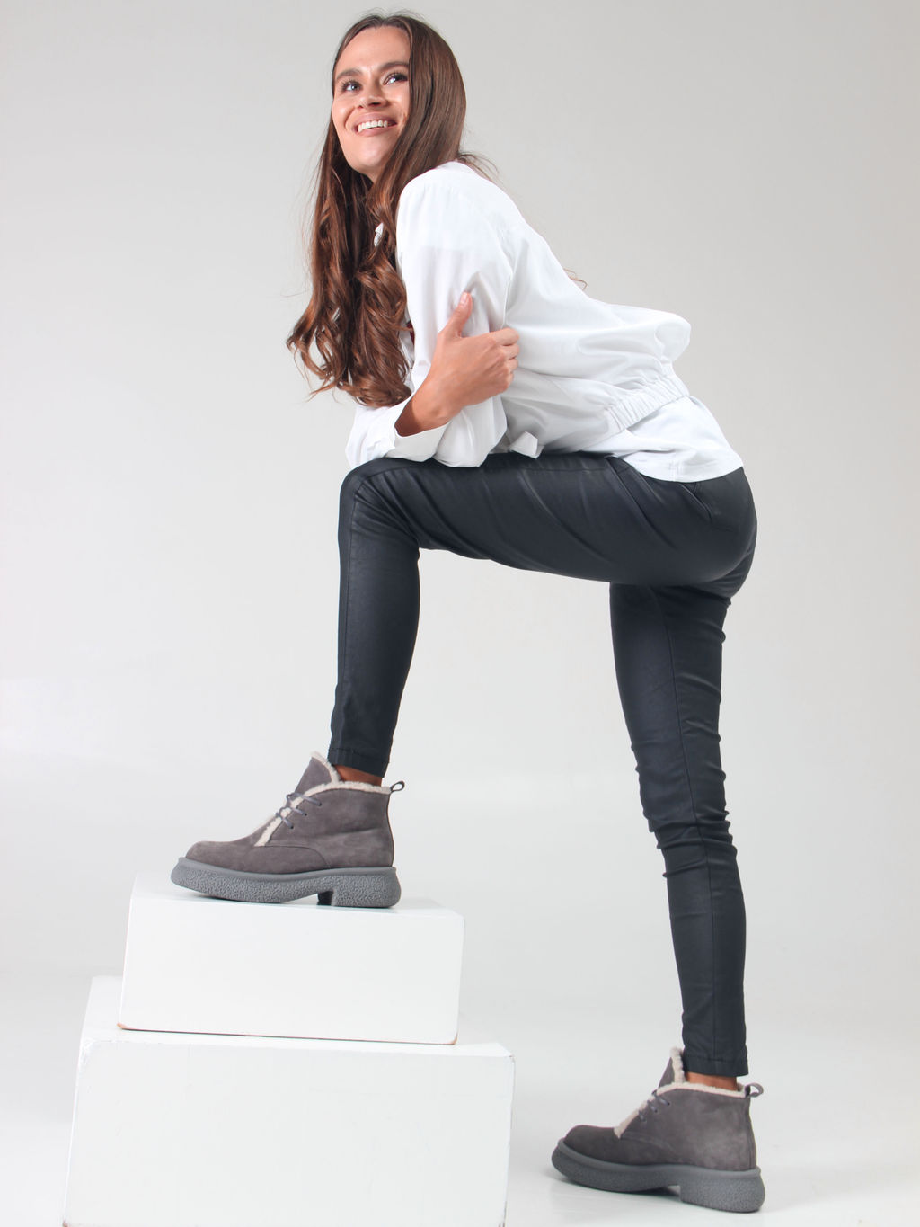 Ботинки EDART 308.агата gr. серый замок замша/шерсть - Ed'art фото 10