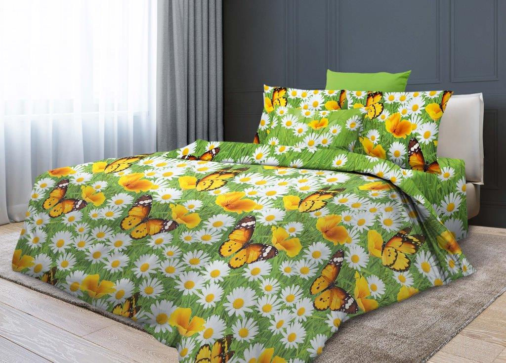 Простыня на резинке 140*200 см, бязь Люкс, борт 25 см (Ромашковая поляна) - Ивановотекстиль фото 4