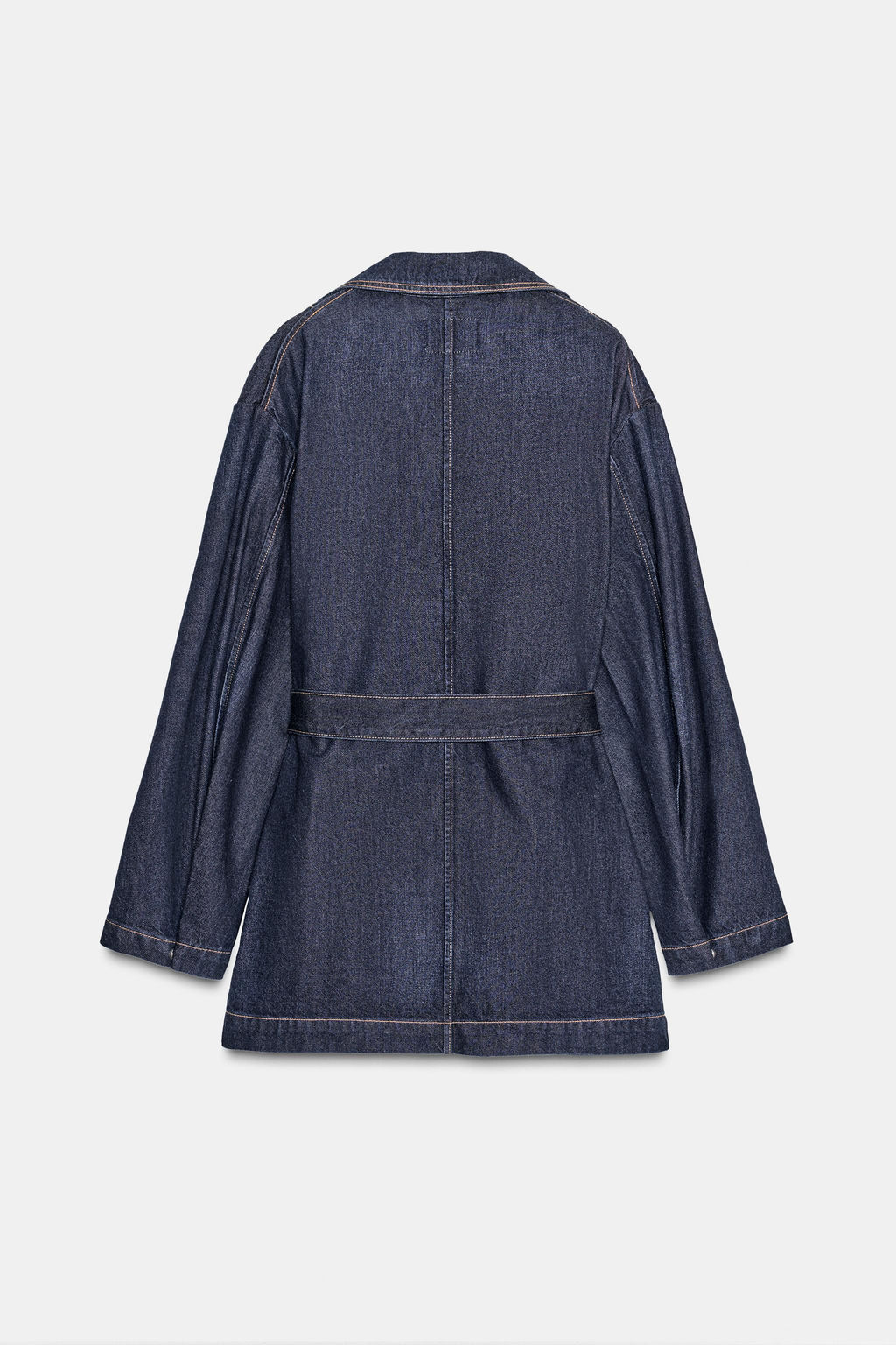 TRF DENIM SHORT TRENCH COAT