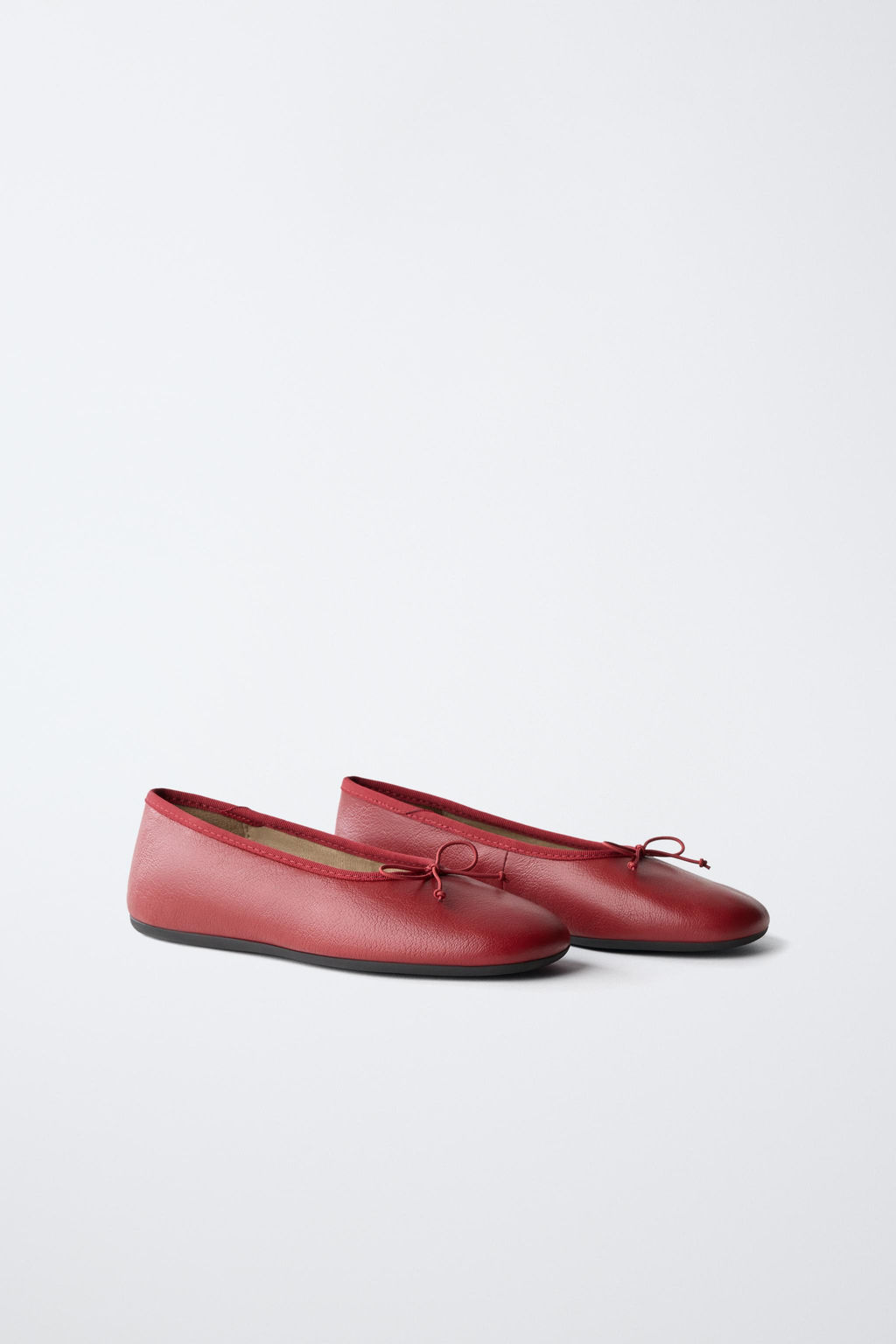 BAILARINA LAZO PIEL / Rojo - Zara фото 2